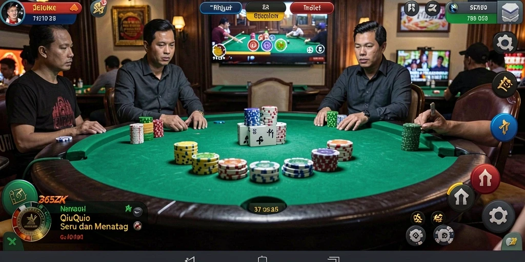 Tampilan permainan QiuQiu yang seru dan menarik di 365ZK.