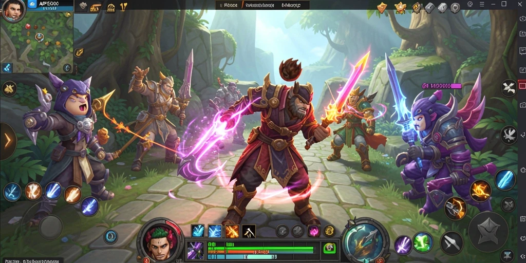 Screenshot gameplay API5000 menampilkan pertempuran seru dalam dunia MMORPG.