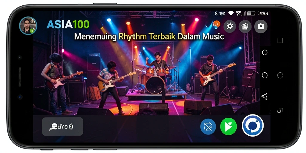 Tampilan screenshot <strong>ASIA100</strong> menunjukkan keseruan gameplay musik yang mendebarkan.