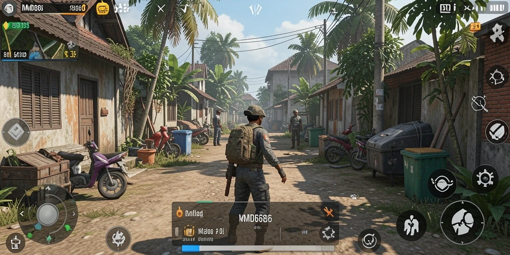 Screenshot DMD686 menampilkan gameplay simulasi yang mendalam.