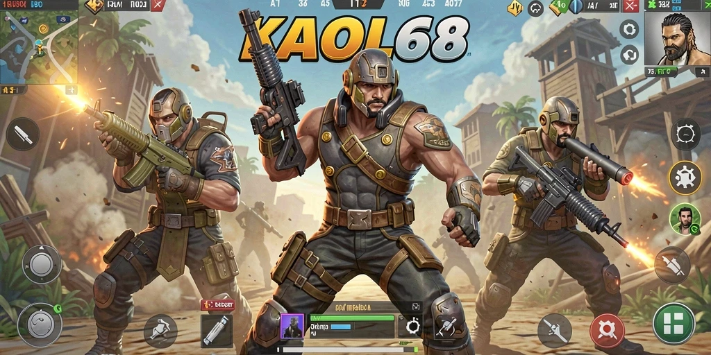 Gameplay seru KAOL68 dalam pertempuran Battle Royale.