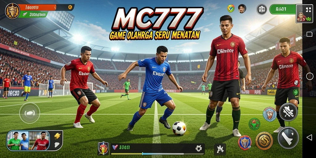 Tampilan gameplay MC777 menampilkan aksi olahraga yang mendebarkan.
