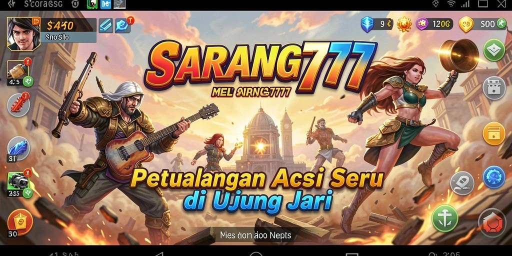 Screenshot gameplay SARANG777 menampilkan momen aksi yang mendebarkan.
