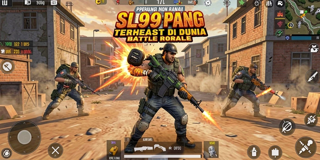 Gameplay mendebarkan SL999 dalam mode Battle Royale.
