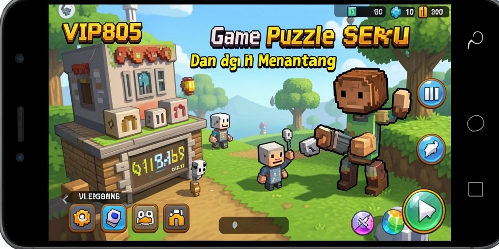 Tampilan gameplay VIP805 yang menarik dalam level Puzzle.